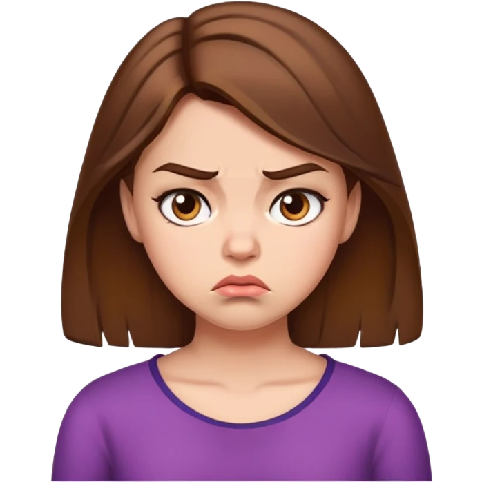 Fille énervé qui fait la tête  emoji