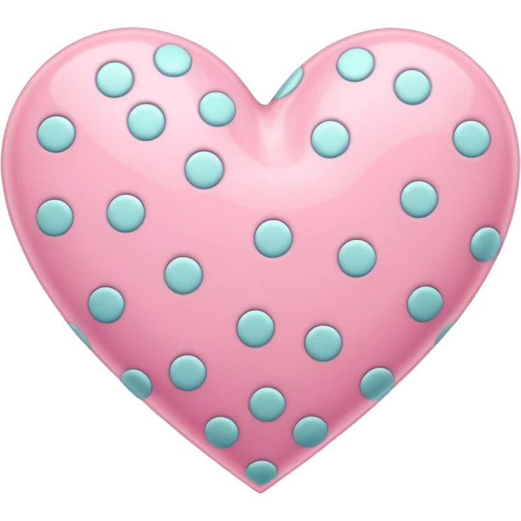 pastel heart with a polka dot pattern emoji