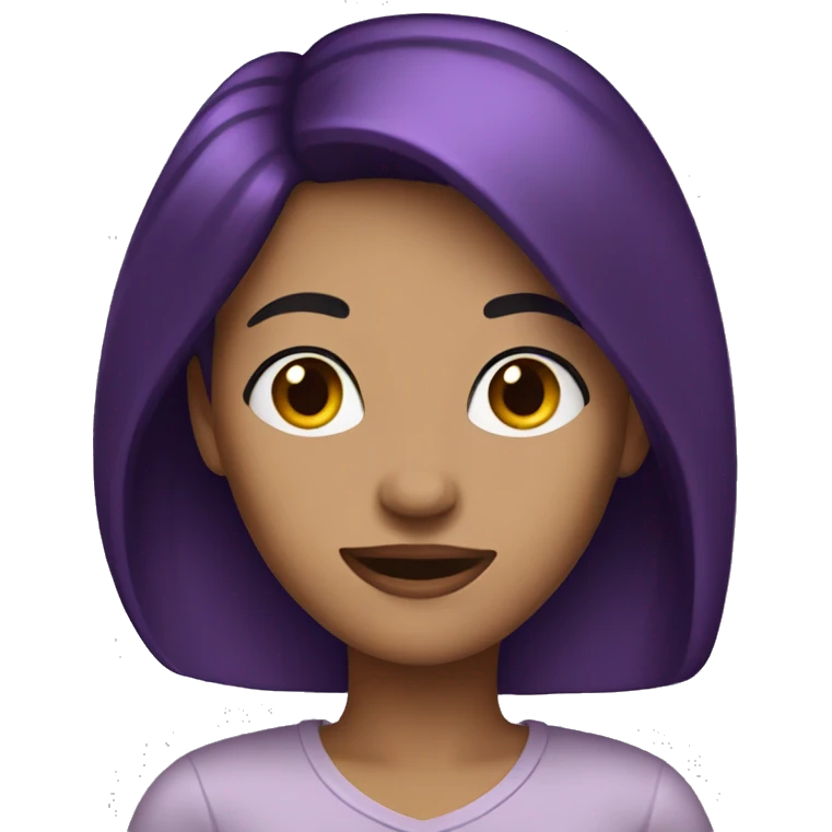 woman with dark purple hair emoji