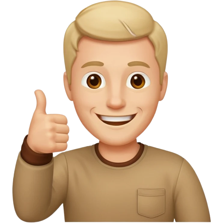 happy man with a thumb up emoji