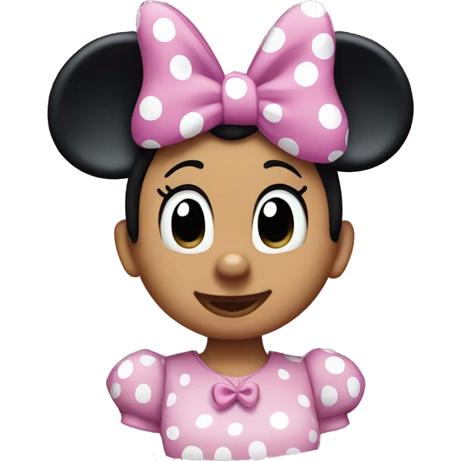 Pink Minnie mouse emoji