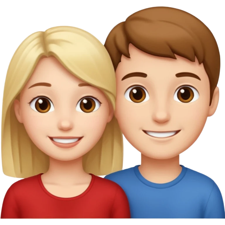 Intimate girl and boy emoji