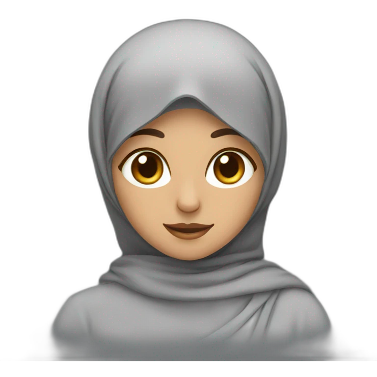 Gray cat Muslim female emoji