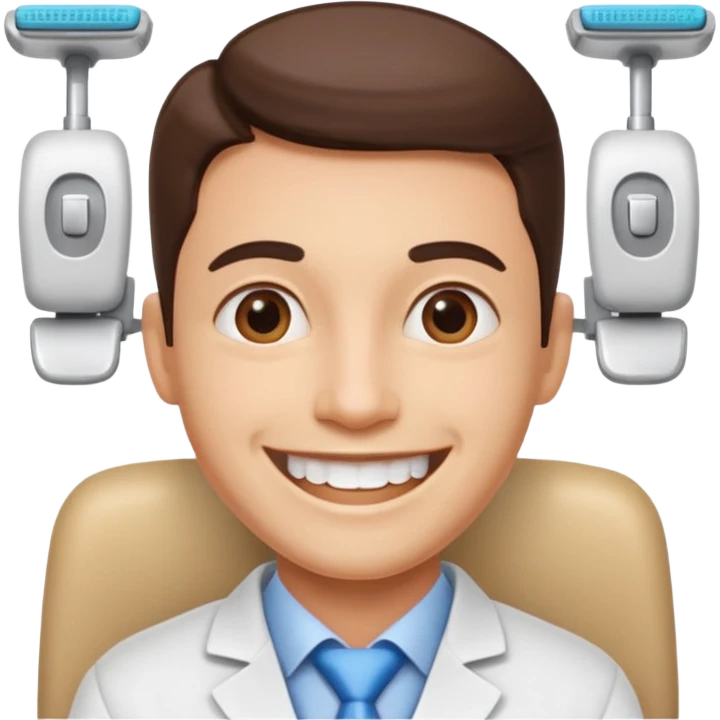 Orthodontist receiving good vibes emoji