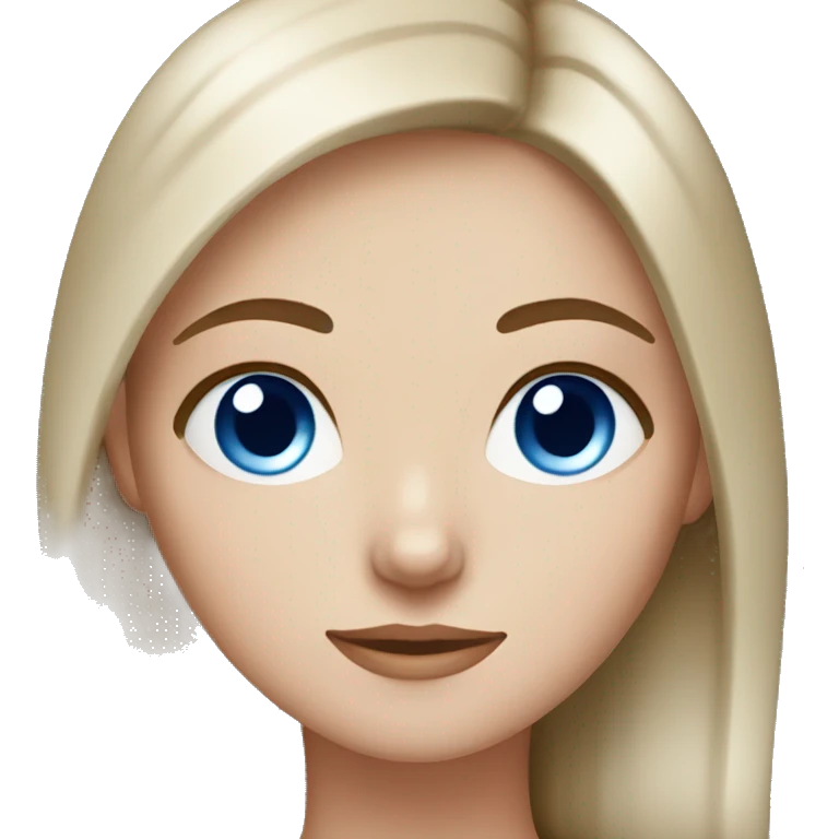 Russian white girl with blue eyes and brown hair emoji