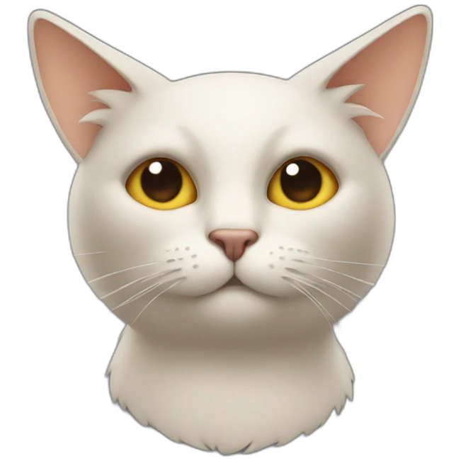 Cat shaped like a bird emoji