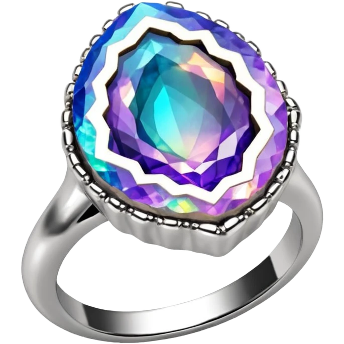 crystal geode ring emoji