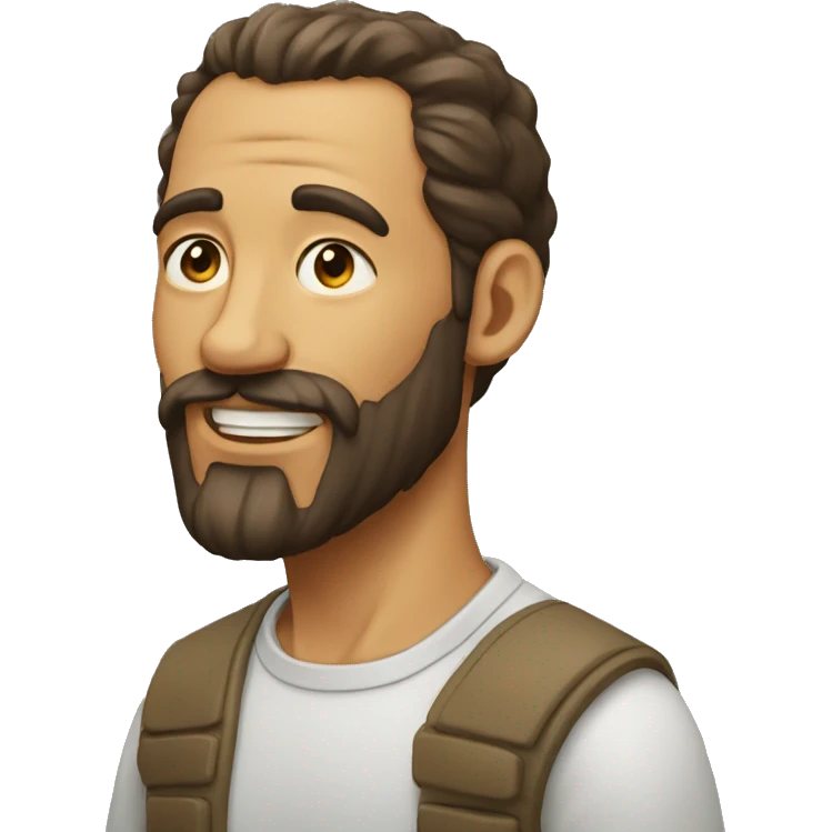 A man without beard eating lahmajoon emoji