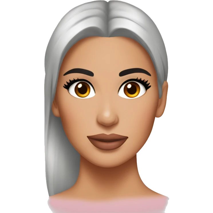 Kim kardashian with has skin care routine  emoji