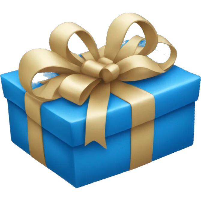gift blue emoji