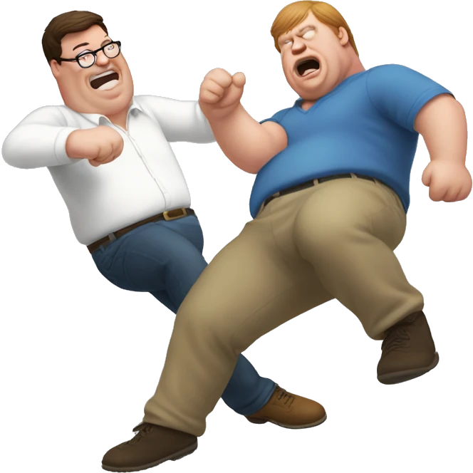 Peter griffin kicking a guy  emoji
