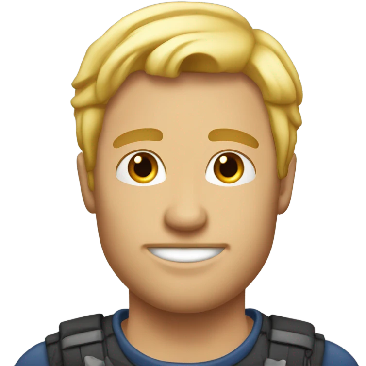A blond men, with músculos  emoji