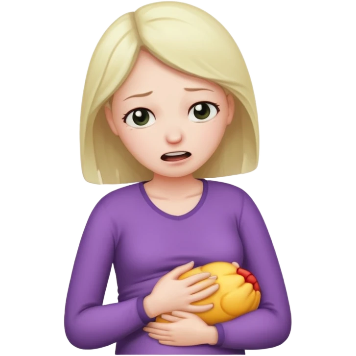 FEMME AVEC DOULEUR AU VENTRE emoji