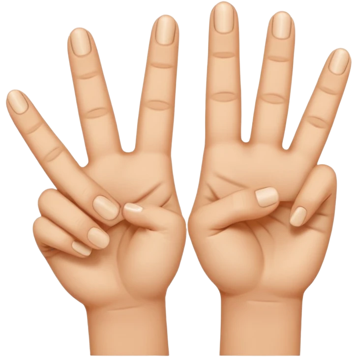 deux mains qui font un Z avec leurs deux doigts emoji