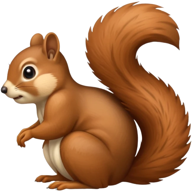 Squirrel squatting  emoji