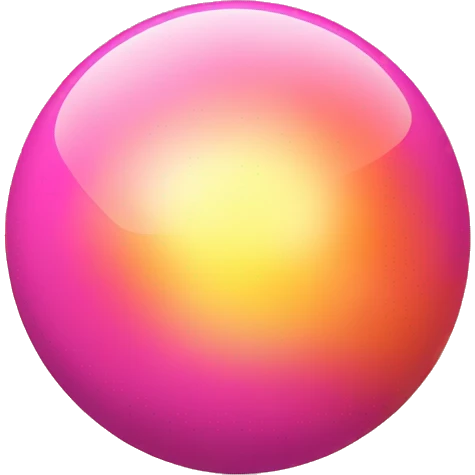 Pink orange and yellow aura ball emoji