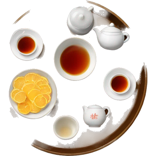 chinese tray with tea emoji