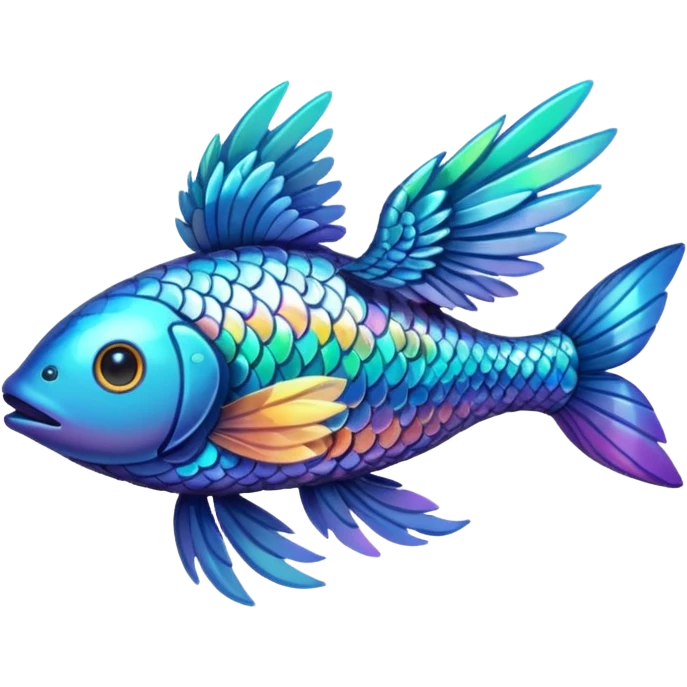 Fish with wings emoji