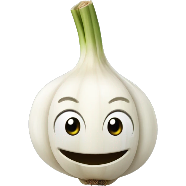 smiling garlic emoji