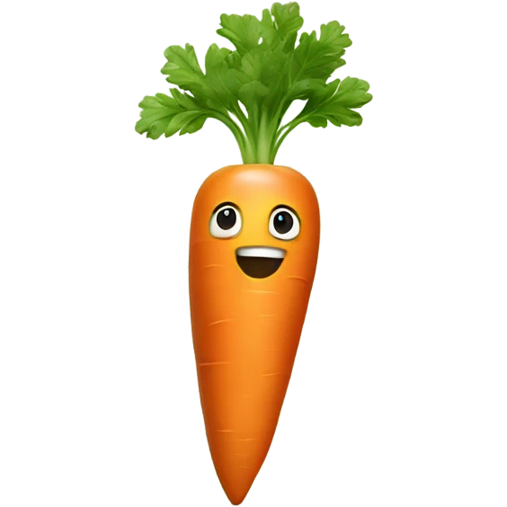 Carrot with hands up emoji