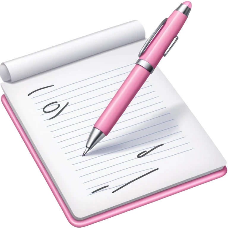 give me a discord emoji of a pink and white pen or pencil signing a piece of paper emoji