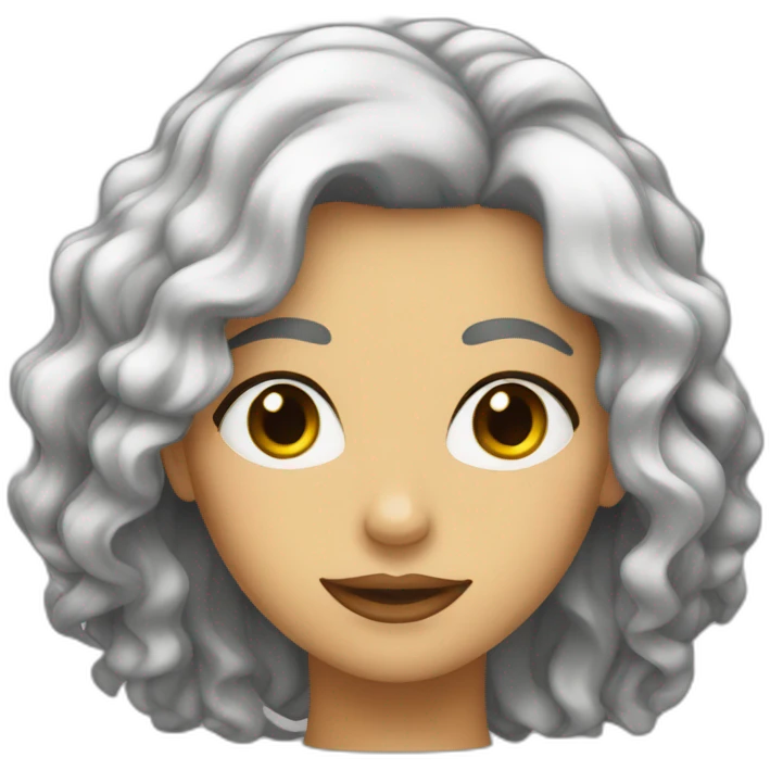 Mujer pelirroja de pelo largo y rizado emoji