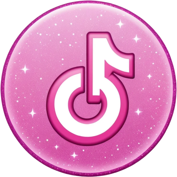 glitter pink logo TikTok emoji