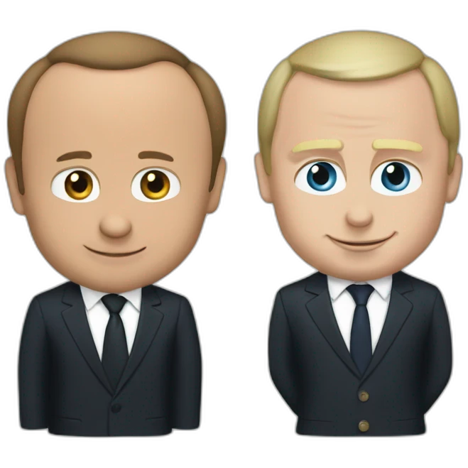 Macron with putin emoji