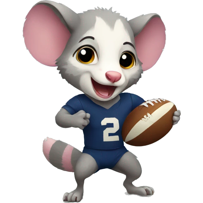 possum playing rugby emoji