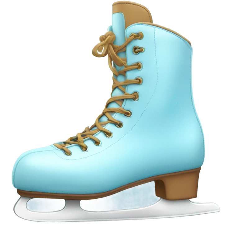 Light blue ice skating boots emoji