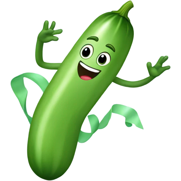 Cucumber dancing  emoji