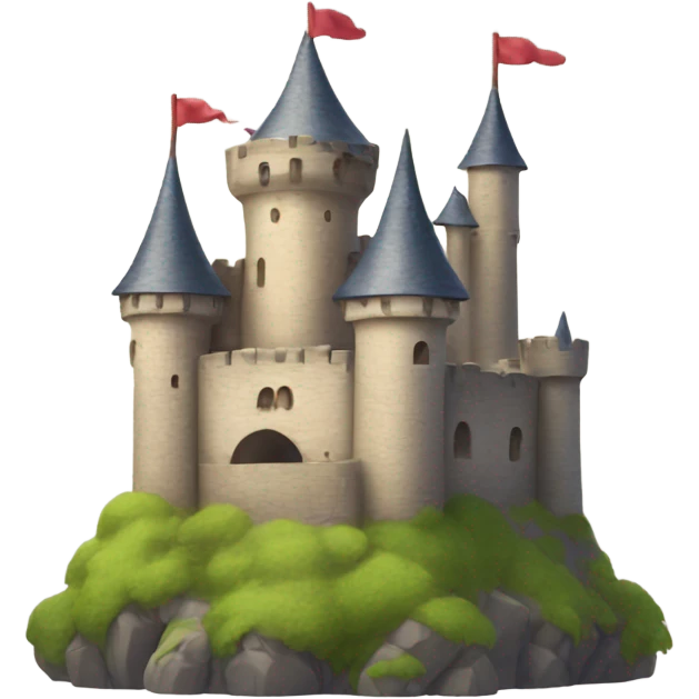 A cute Castle with cartoon arms and legs emoji