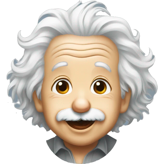 albert einstein happy new born sticker emoji