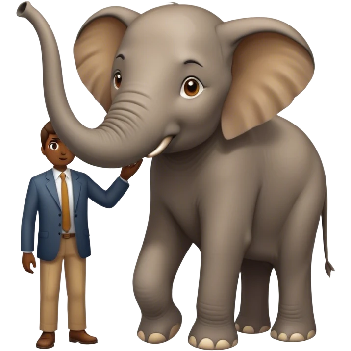 Elephant with human  emoji