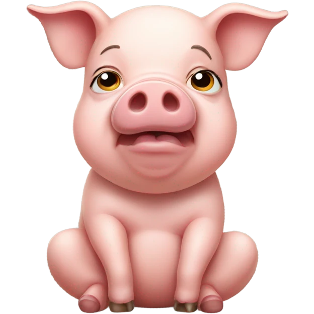 Pig thinking food emoji