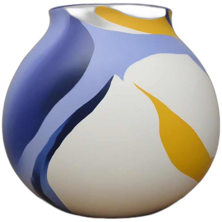 abstract painting on vase emoji