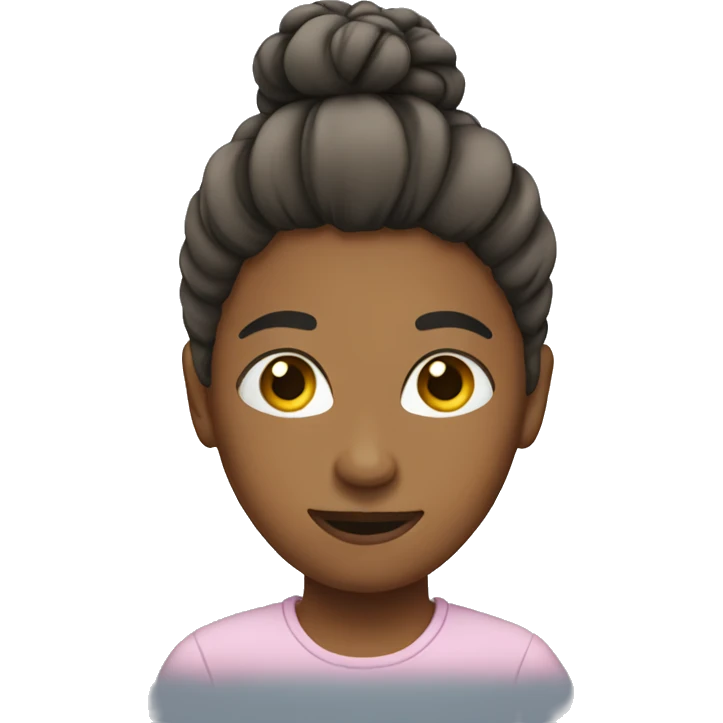 hair tied in a bun emoji