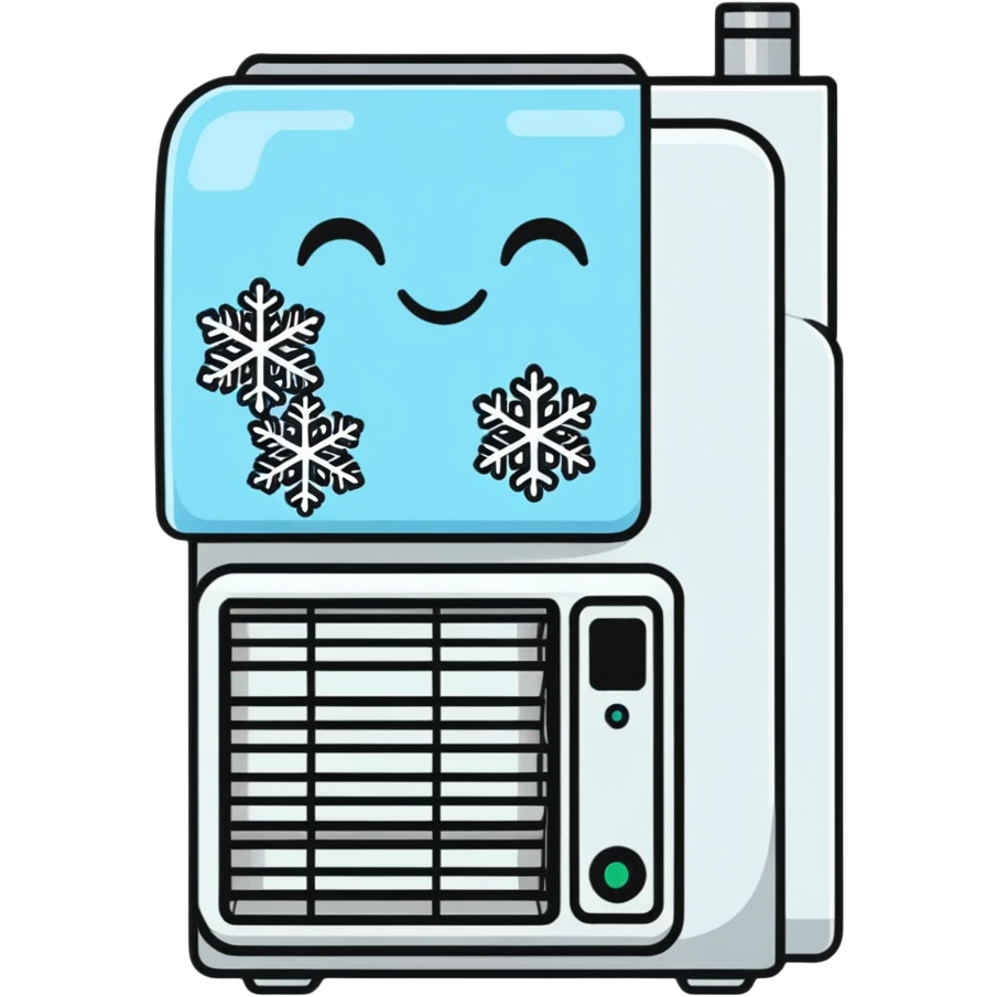 split system air conditioner with snowflake symbol emoji