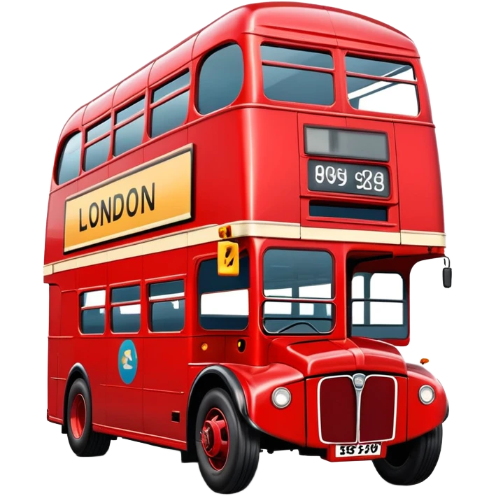 red double-decker London bus emoji