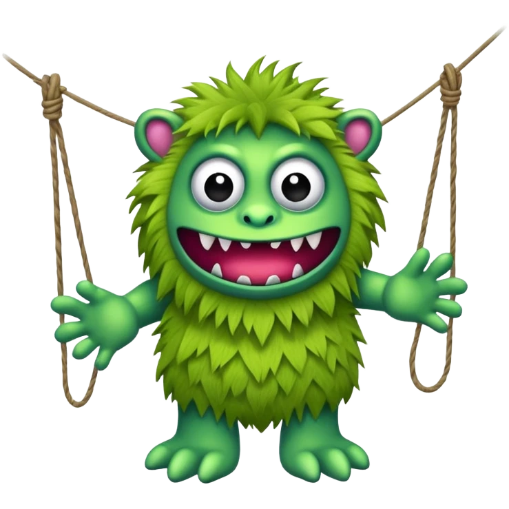 monster puppet with strings emoji