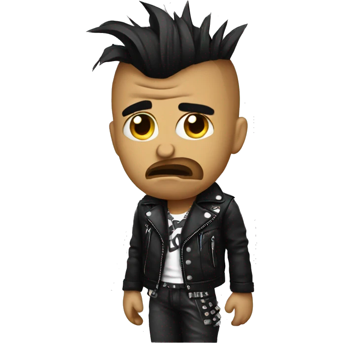 Punk rockstar sad emoji