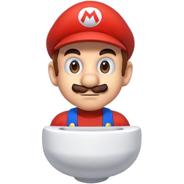 Mario on the toilette emoji