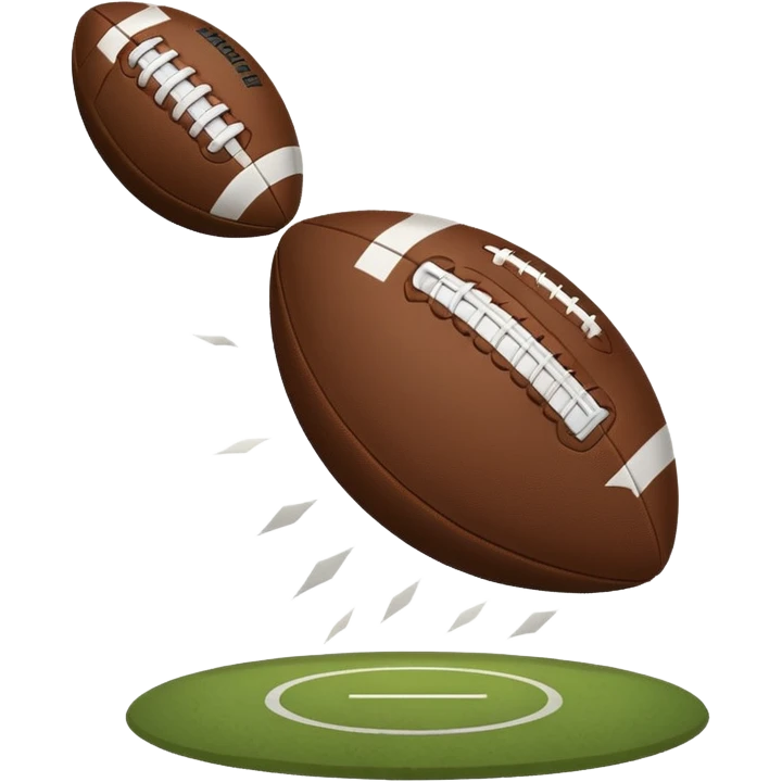 Football missing a field goal emoji