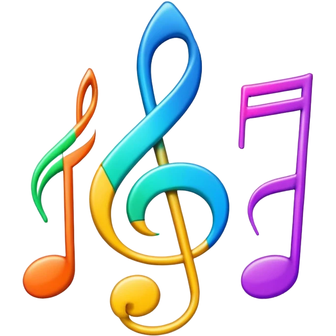 signos de musica de colores emoji