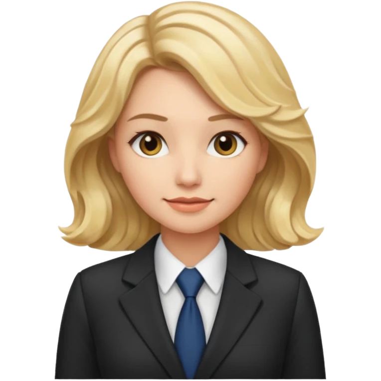 woman wavy blonde with suit emoji