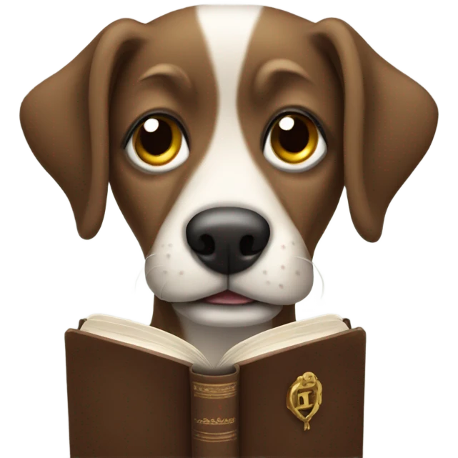 Dog with bible  emoji