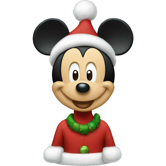 Christmas Mickey Mouse emoji
