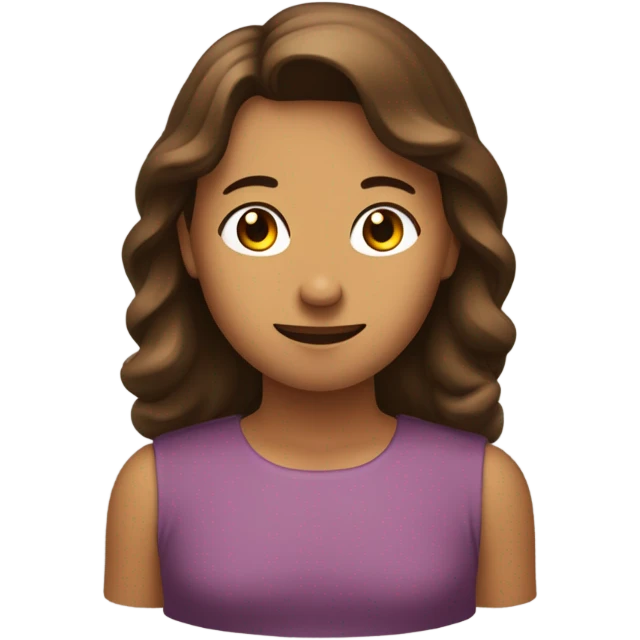 Dos personas alejadas enfadadas una tiene una cara más tranquila y es morena con pelo marron emoji