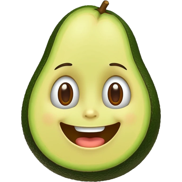 avocado with a face emoji