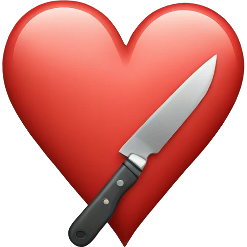  heart with a knife emoji